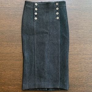 NEW Byron Lars Dark Pencil Skirt Size 6